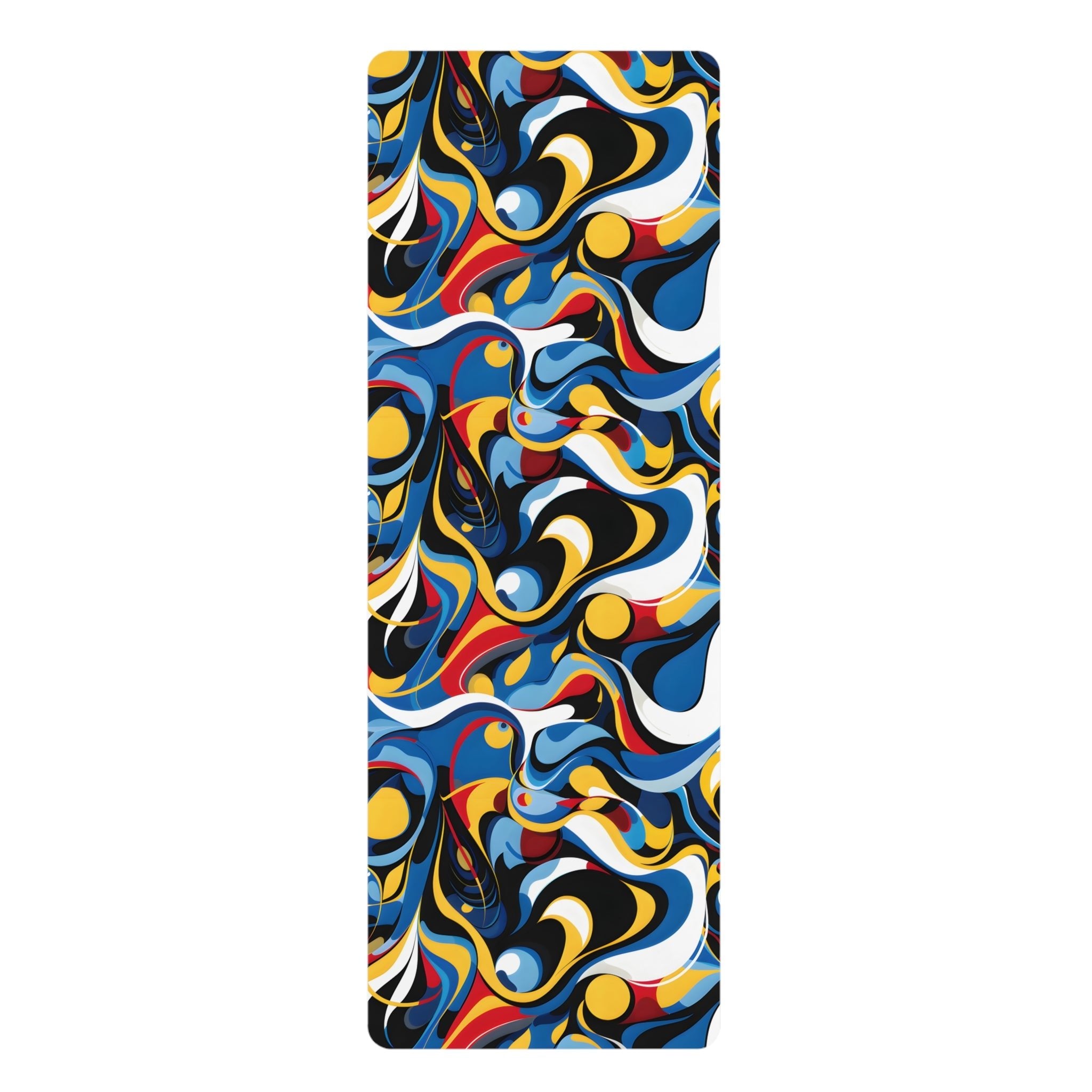 Abstract Blue Lemon Yoga Mat - Yoga Mats - Taigora Activewear