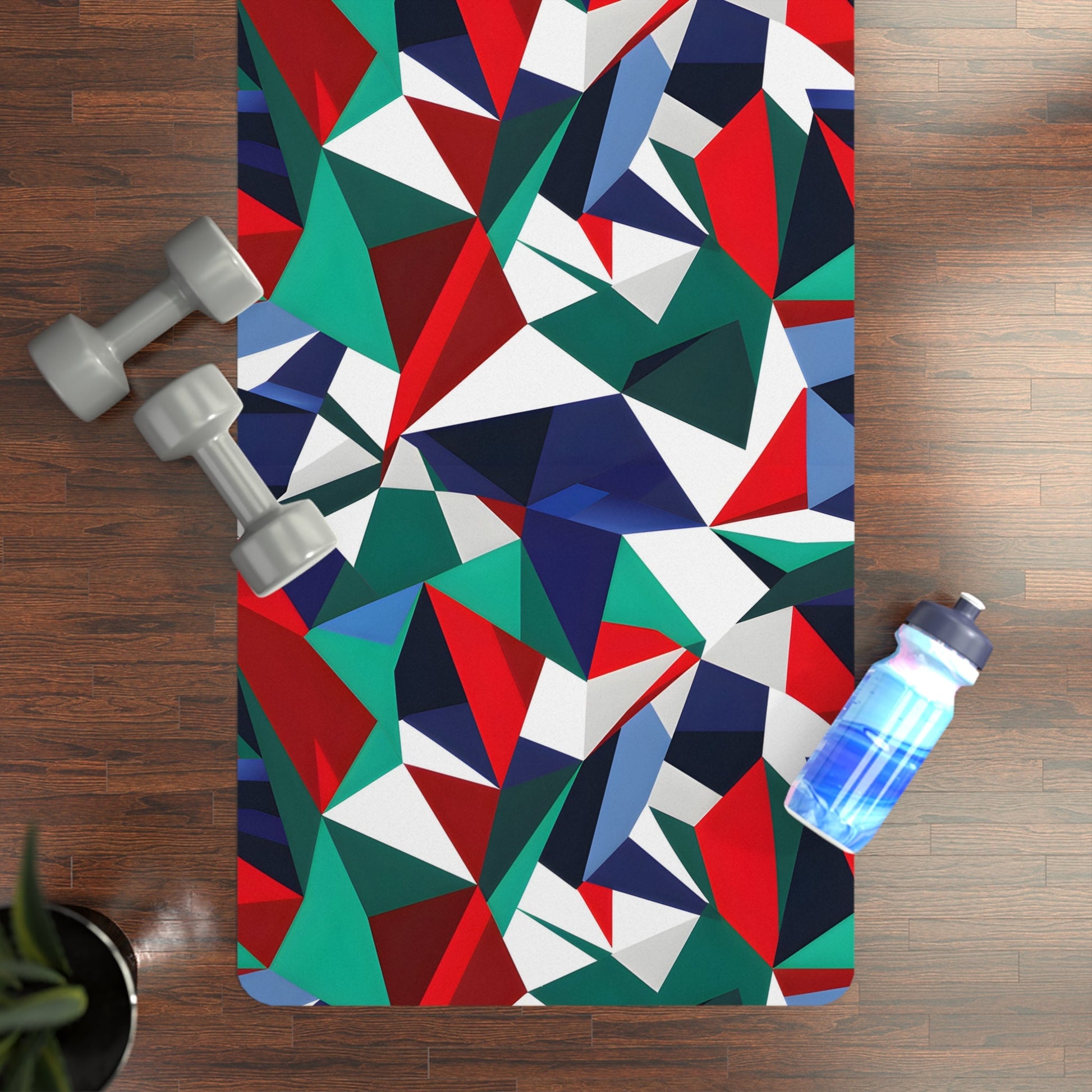 Abstract Emerald Green Yoga Mat - Yoga Mats - Taigora Activewear