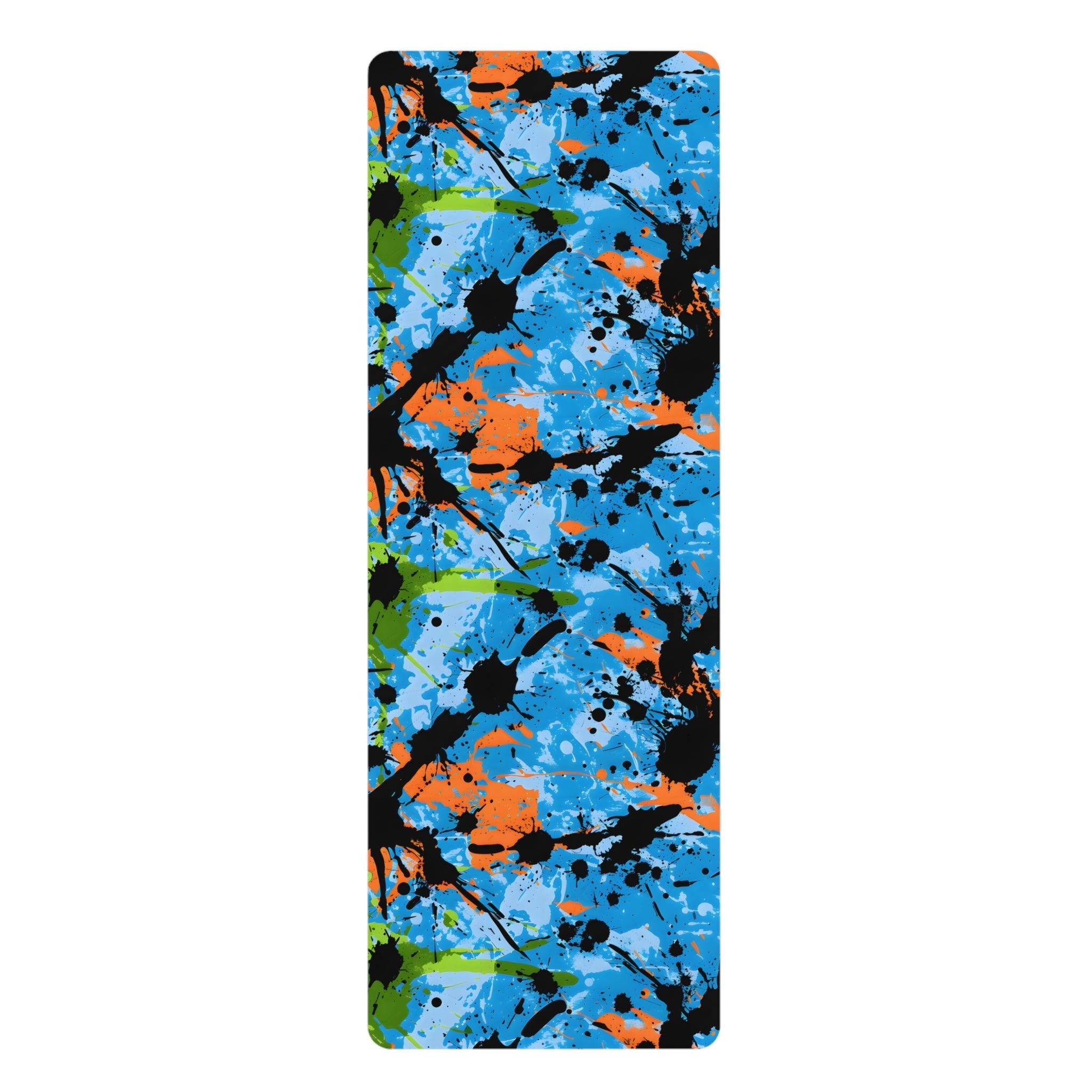 Black n Blue Splash Yoga Mat - Yoga Mats - Taigora Activewear