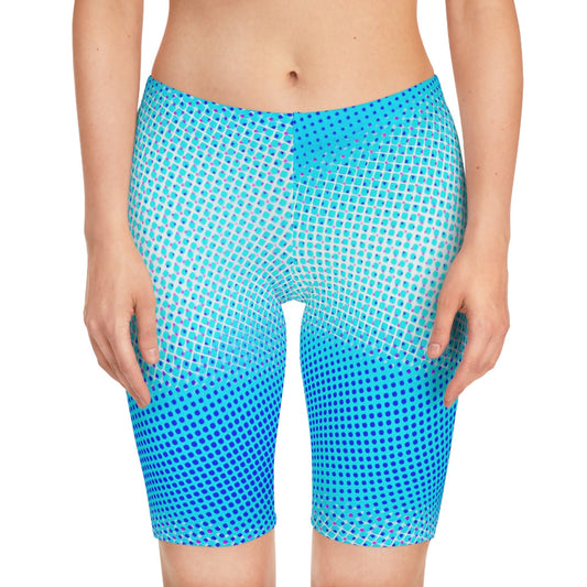 Blue Flex Trail Bike Shorts - All Over Prints - Taigora Activewear