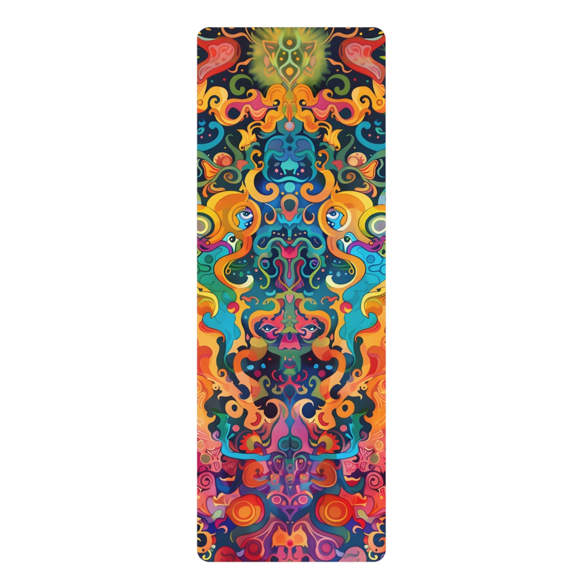 Colorful Chaos Non - Slip Rubber Yoga Mat - Yoga Mats - Taigora Activewear