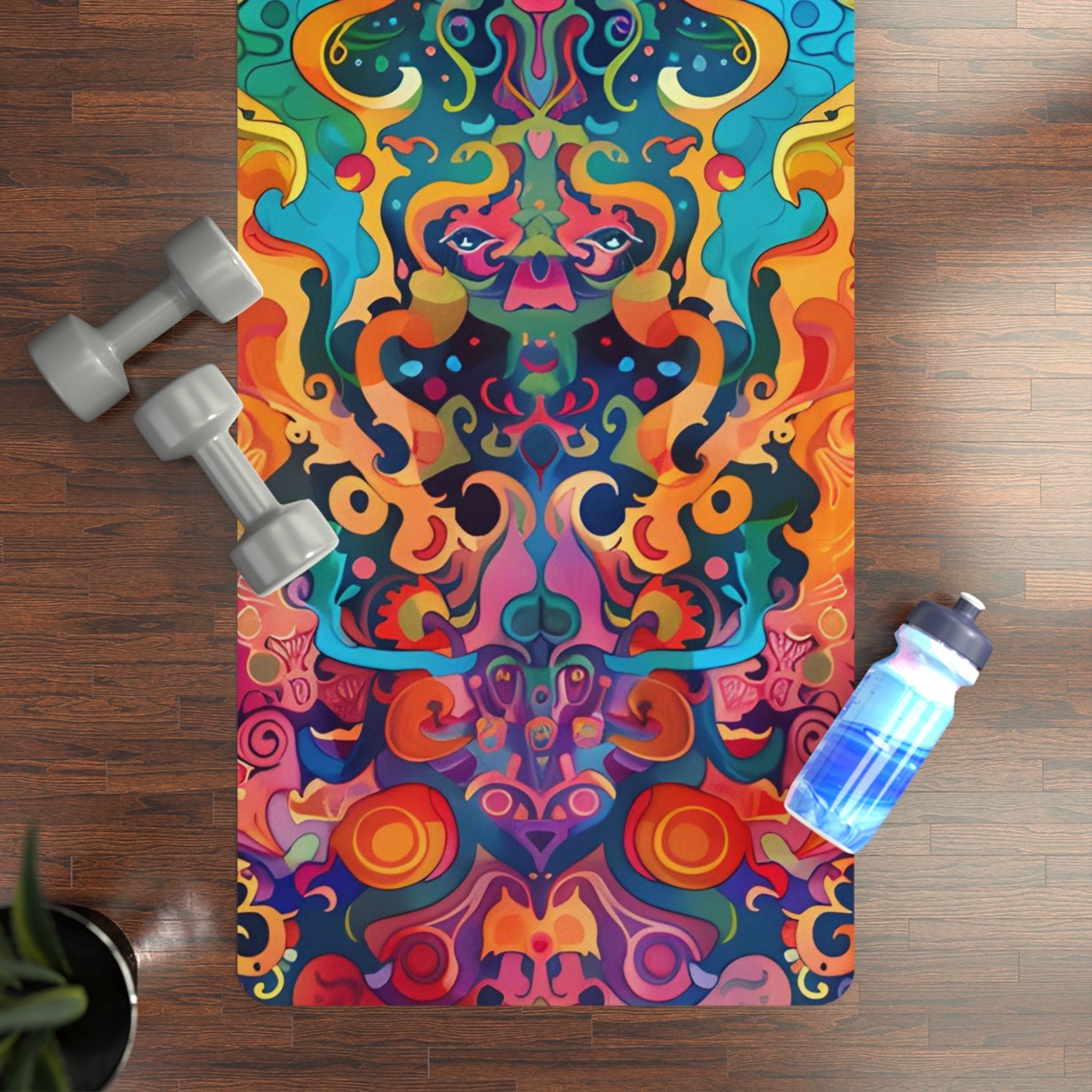 Colorful Chaos Non - Slip Rubber Yoga Mat - Yoga Mats - Taigora Activewear