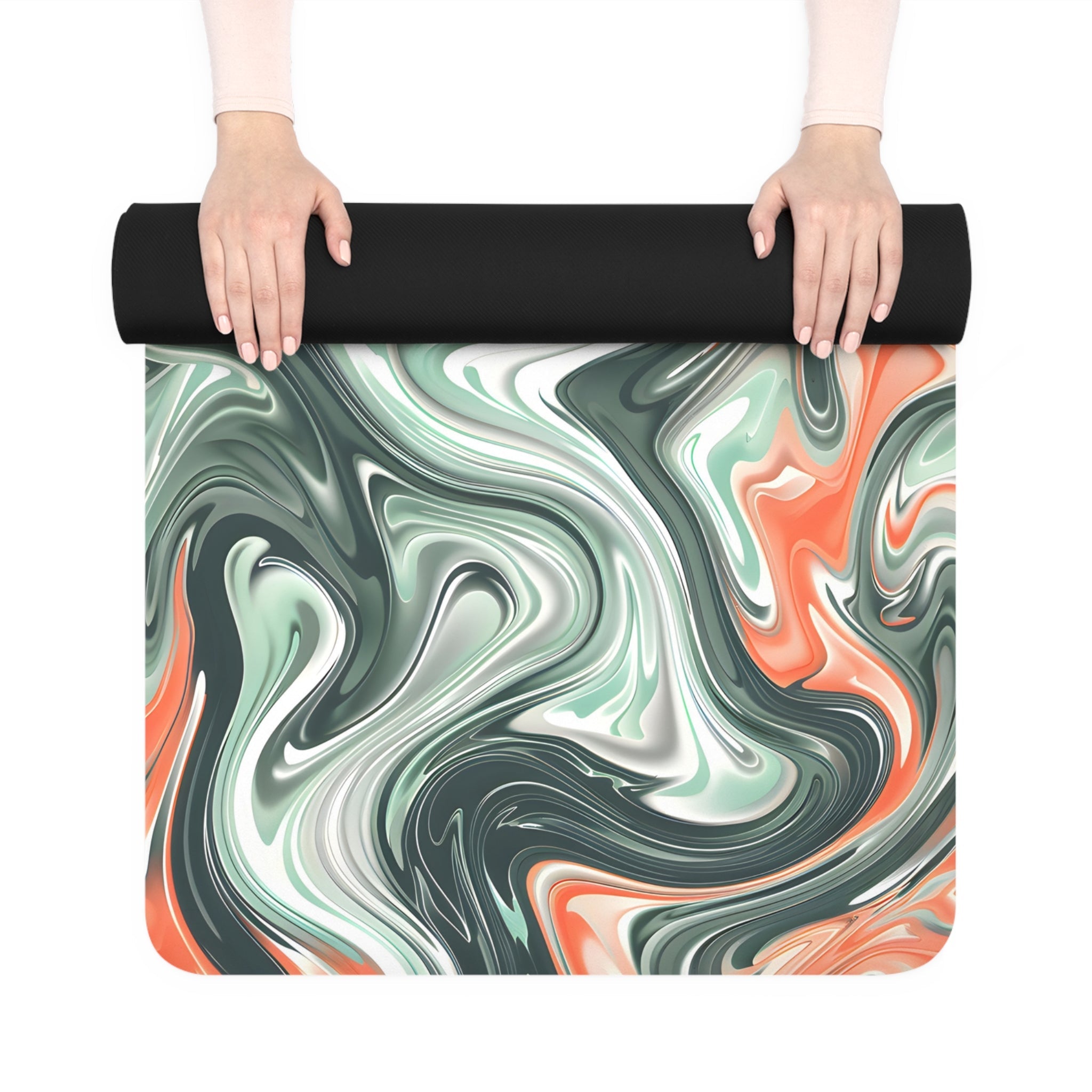 Coral Sea Waves Yoga Mat - Yoga Mats - Taigora Activewear