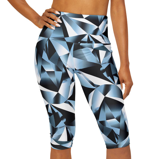 Jaded Blue Ice Yoga Capri Leggings - Yoga Capri Leggings - Taigora Activewear