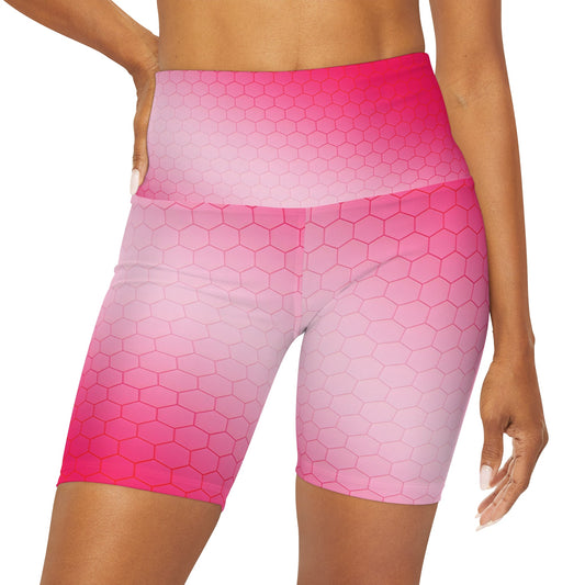 Pink Flex Yoga Shorts - Yoga Shorts - Taigora Activewear