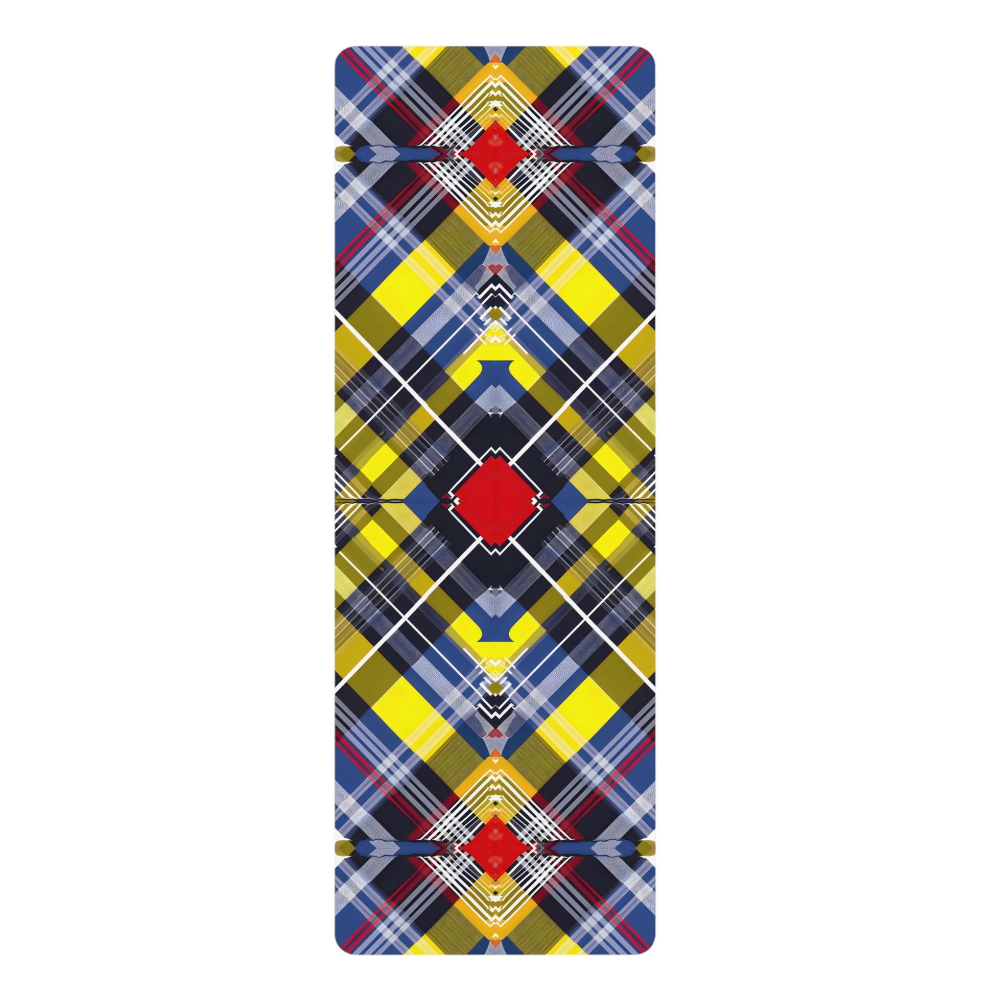 Plaid Royal Blue Yoga Mat - Yoga Mats - Taigora Activewear