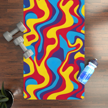 Psychedelic Crimson Red Yoga Mat - Yoga Mats - Taigora Activewear