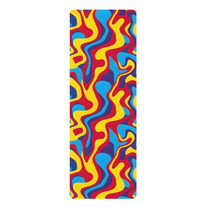 Psychedelic Crimson Red Yoga Mat - Yoga Mats - Taigora Activewear