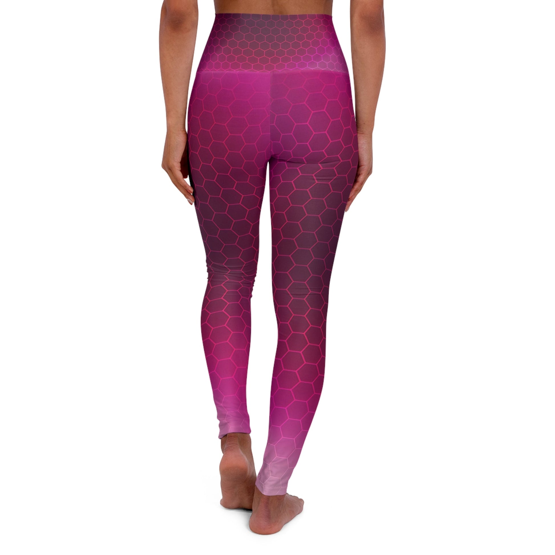 Women's Carbon Pink Yoga Leggings - Taigora