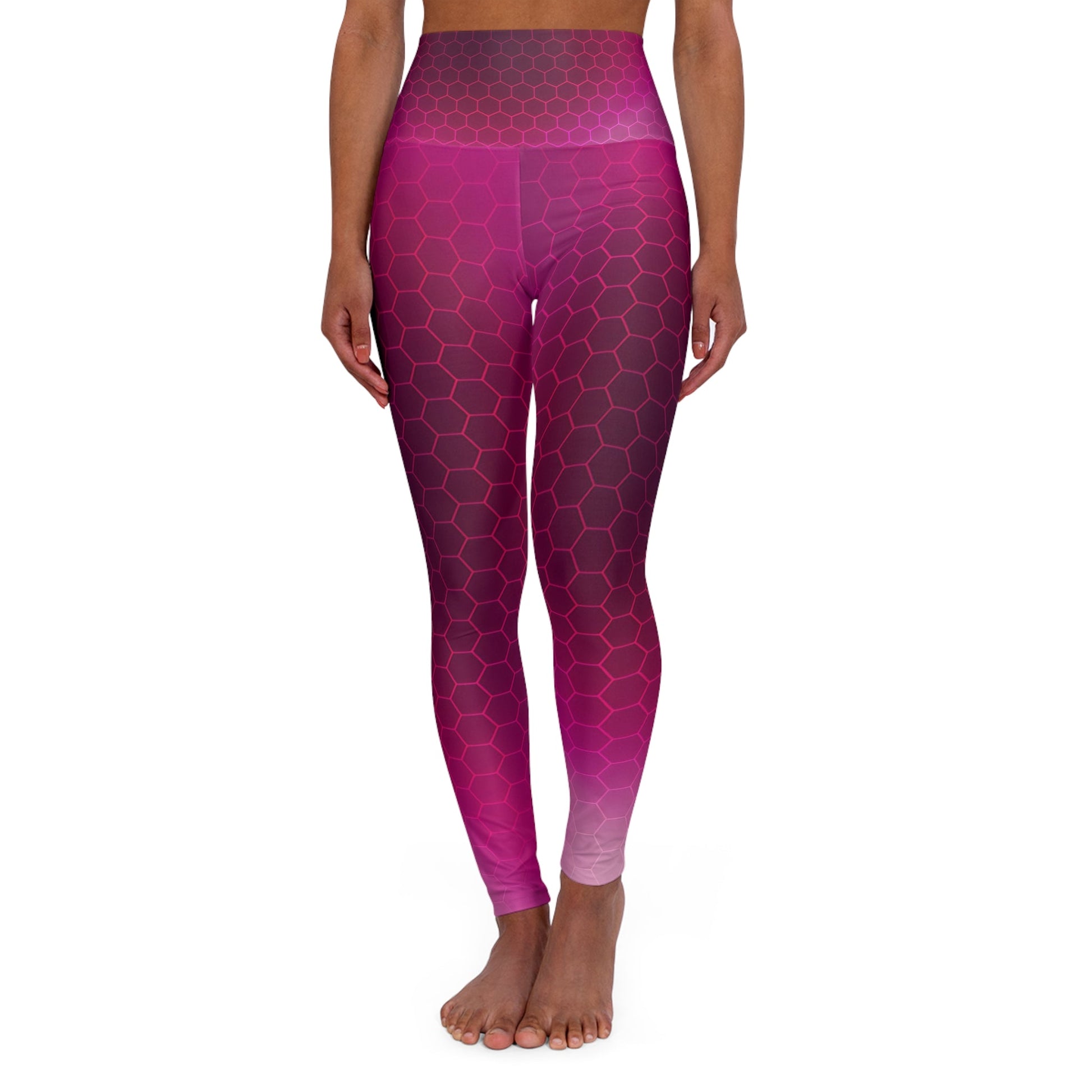 Women's Carbon Pink Yoga Leggings - Taigora