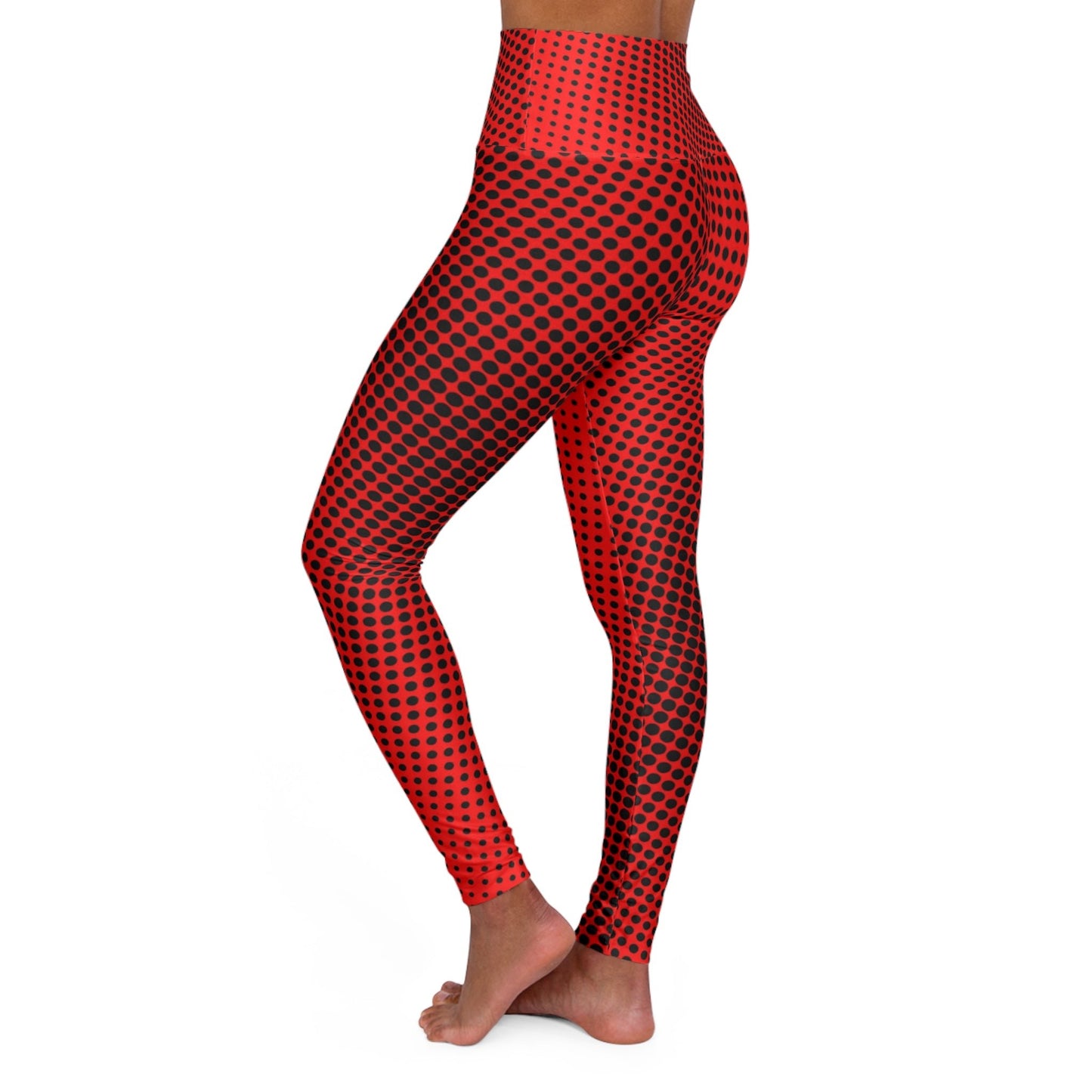 Women's Carbon Red Yoga Leggings - Taigora