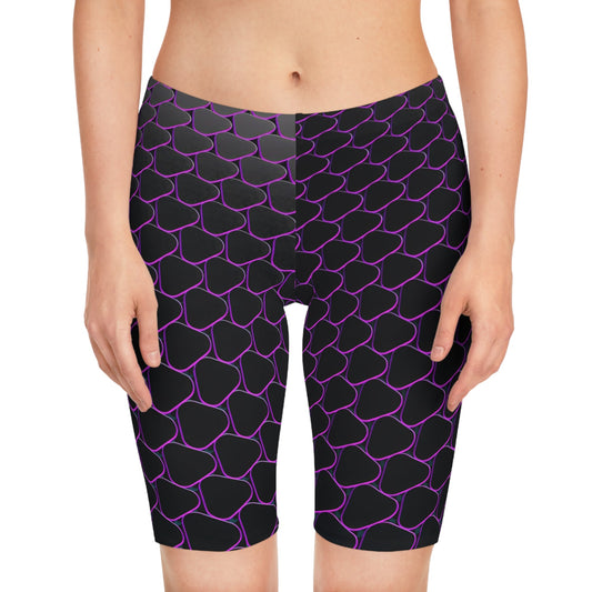 Women's Crocodile Purple Trail Bike Shorts - Taigora