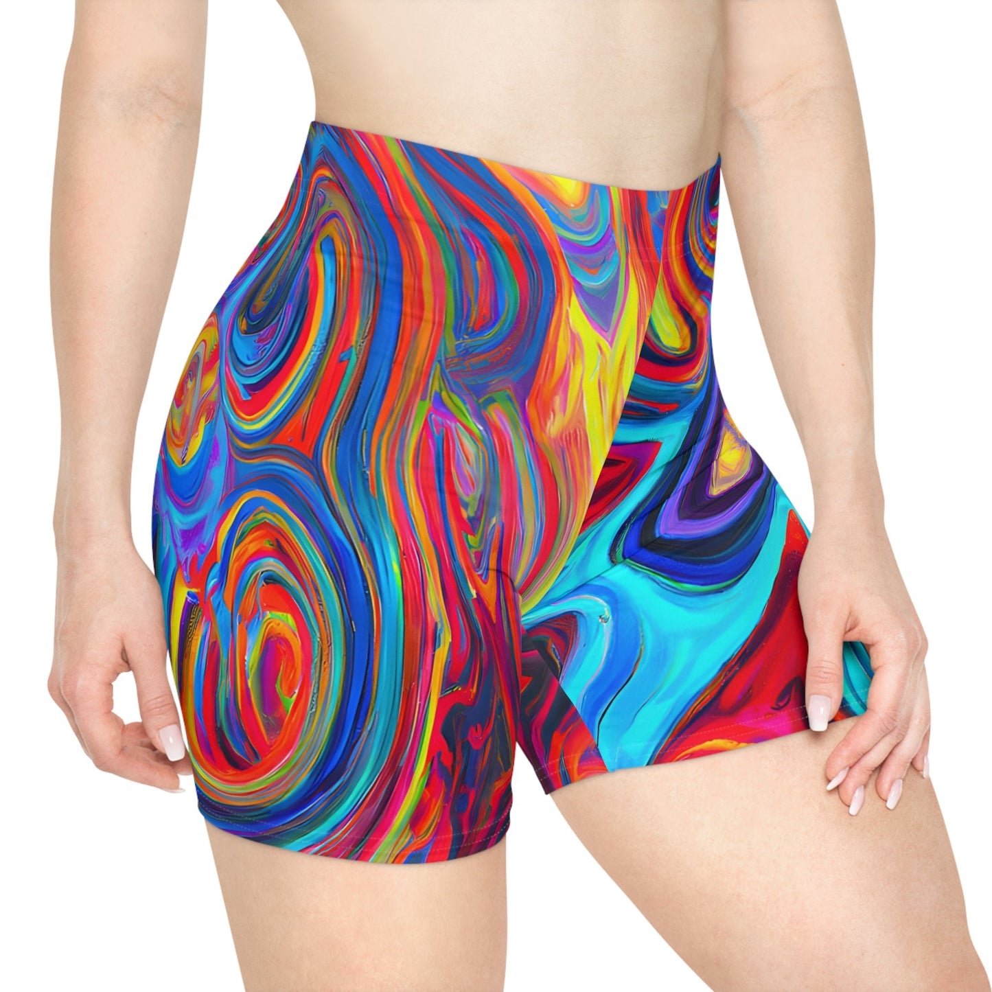 Women's Neon Splash Urban Bike Shorts - Urban Bike Shorts - Taigora Activewear