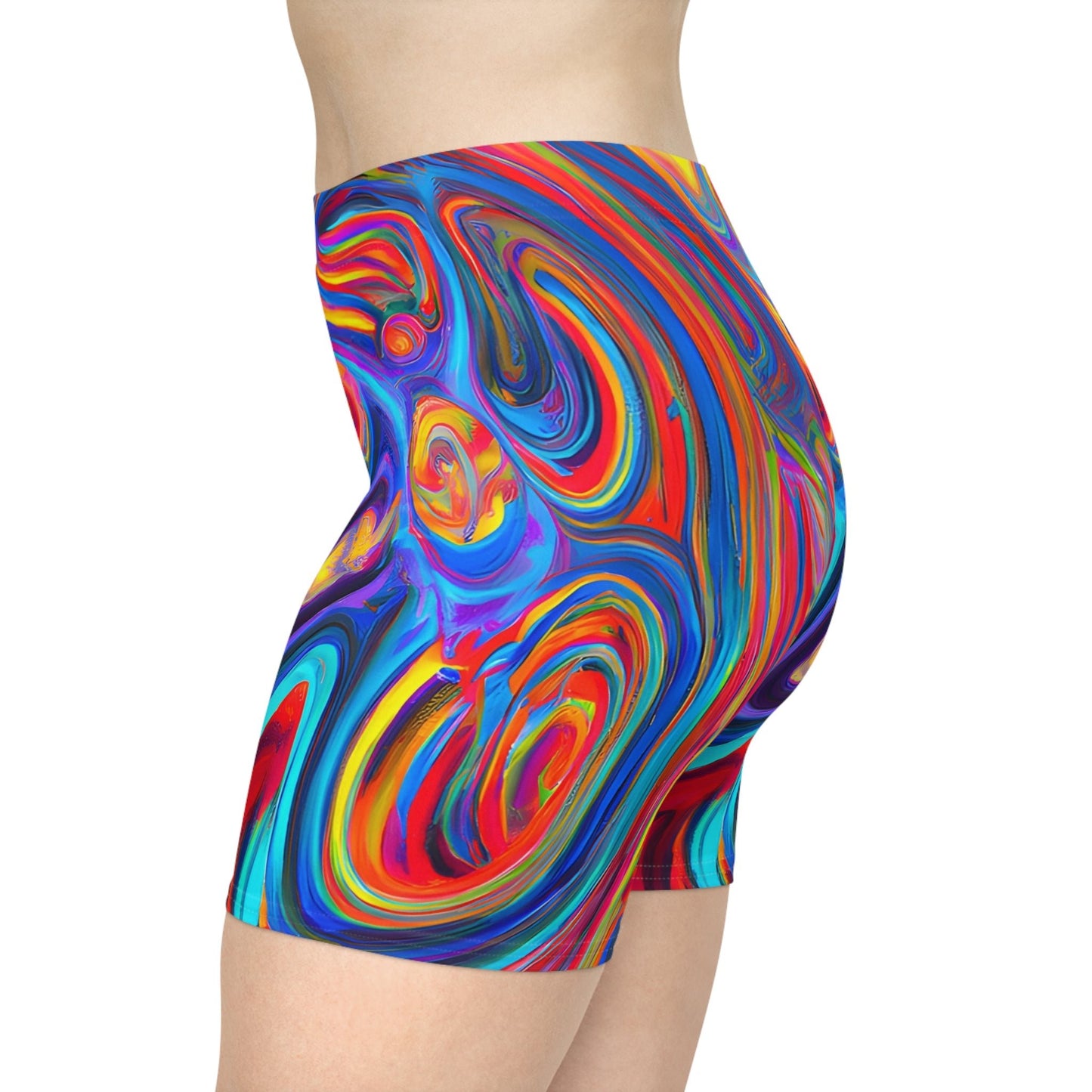 Women's Neon Splash Urban Bike Shorts - Urban Bike Shorts - Taigora Activewear