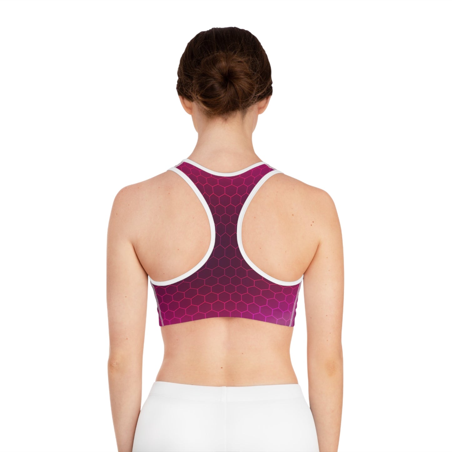 Women's Purple Carbon Sports Bra - Regular Fit Sports Bras - Taigora Activewear