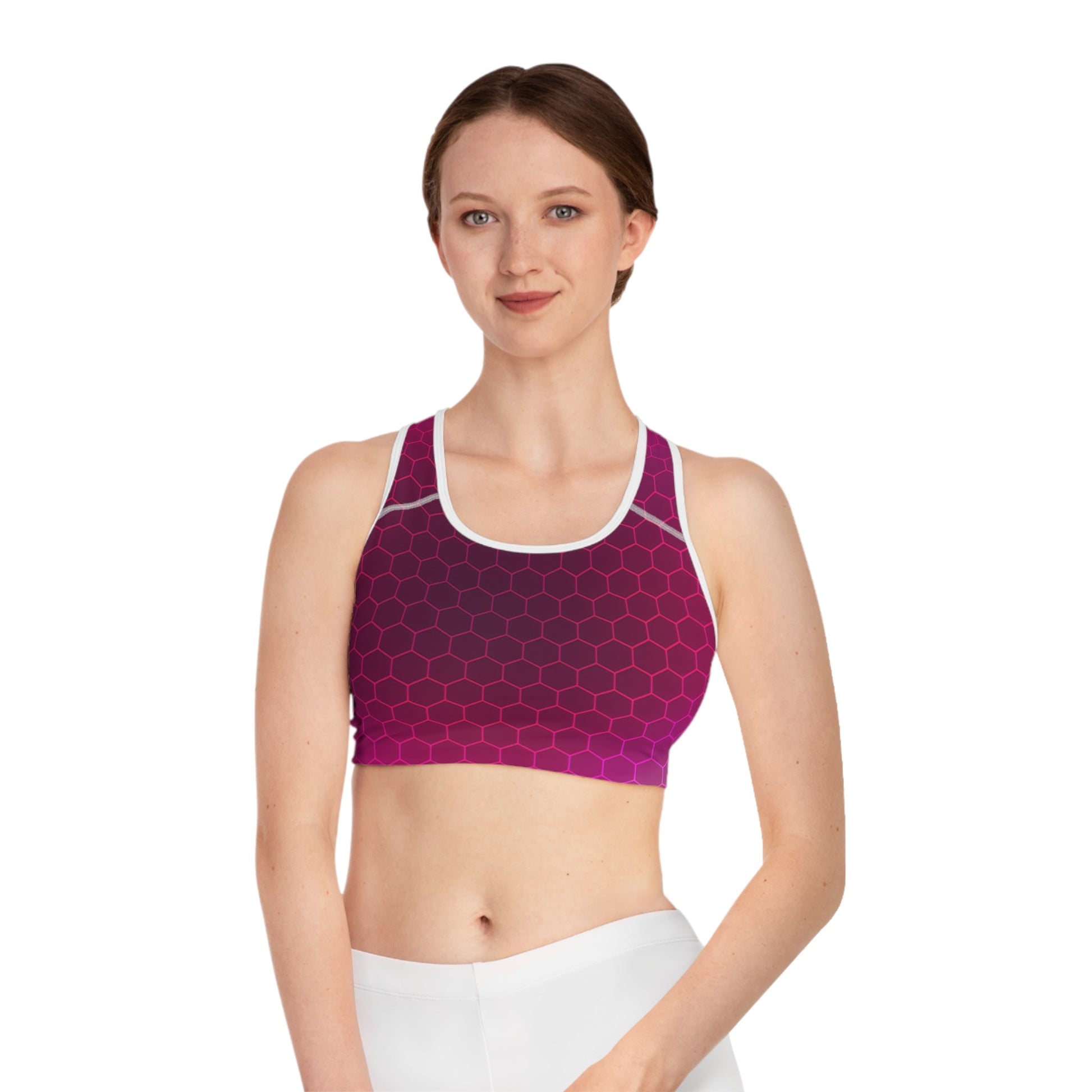 Women's Purple Carbon Sports Bra - Regular Fit Sports Bras - Taigora Activewear