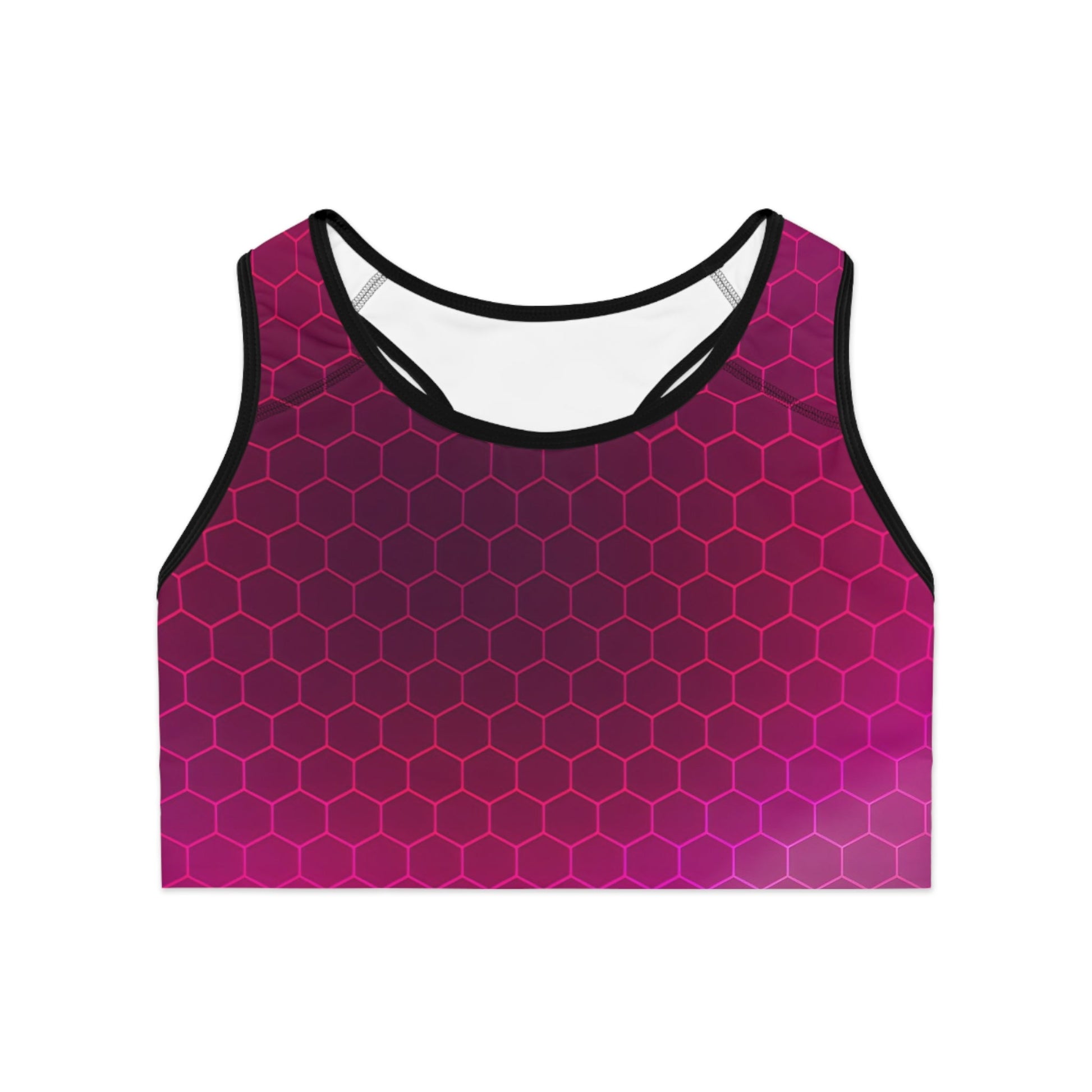 Women's Purple Carbon Sports Bra - Regular Fit Sports Bras - Taigora Activewear