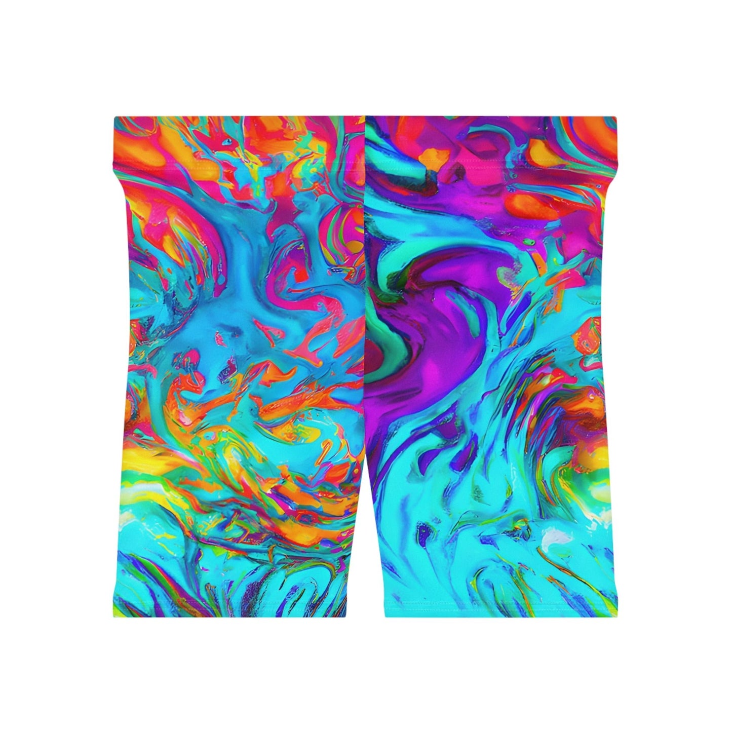 Women's Raving Neon Urban Bike Shorts - Urban Bike Shorts - Taigora Activewear