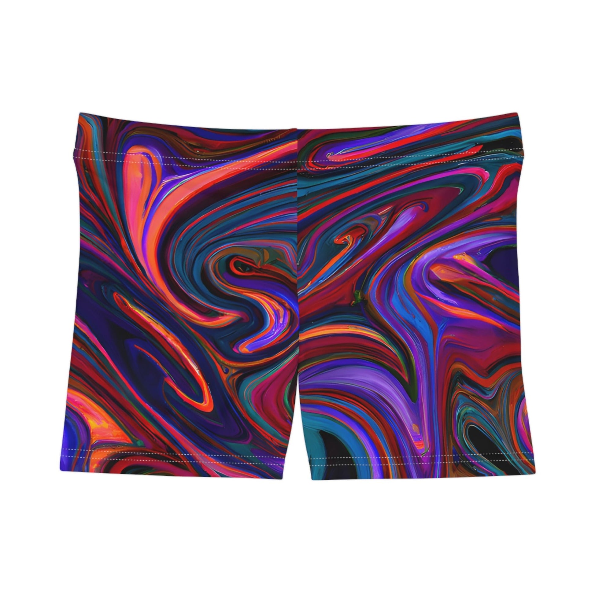 Women's Trippy Purp Casual Shorts - Athleisure Shorts - Taigora Activewear