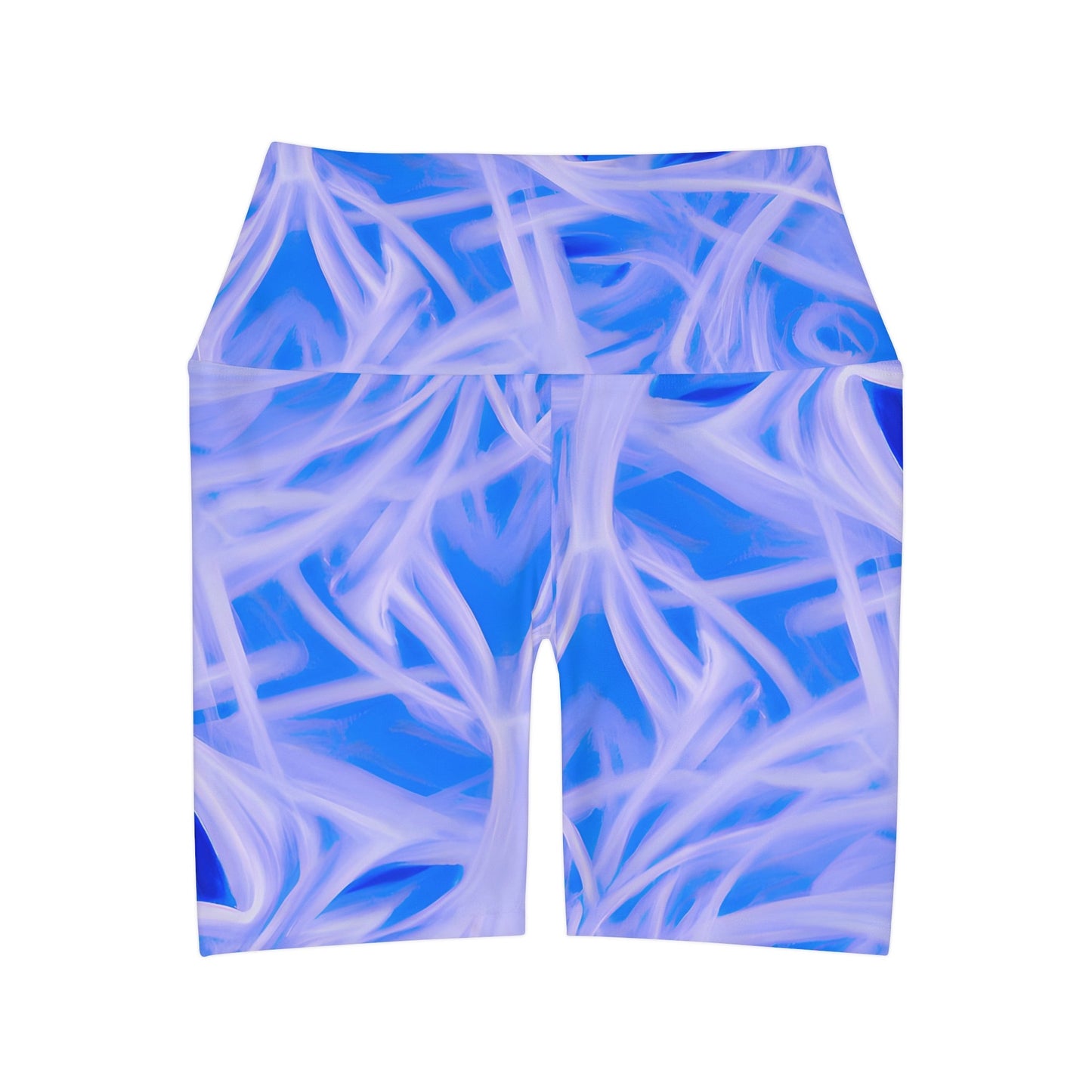Women's Zephyr Soft Blue Yoga Shorts - Taigora