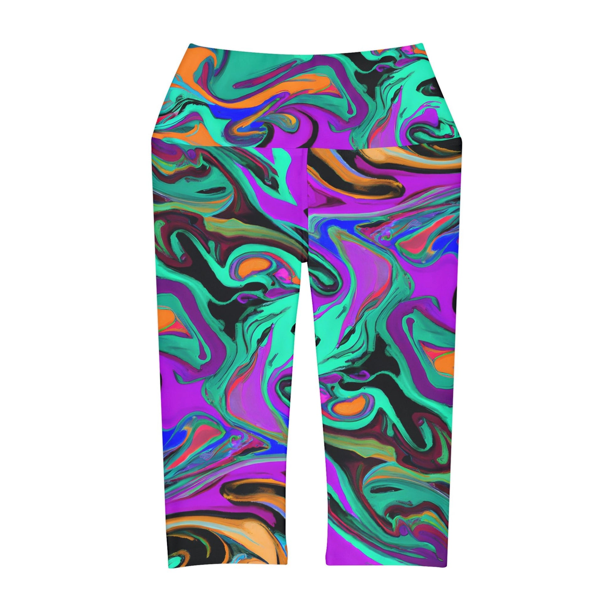 Women's Acidic Yoga Capri Leggings - Yoga Capri Leggings - Taigora Activewear