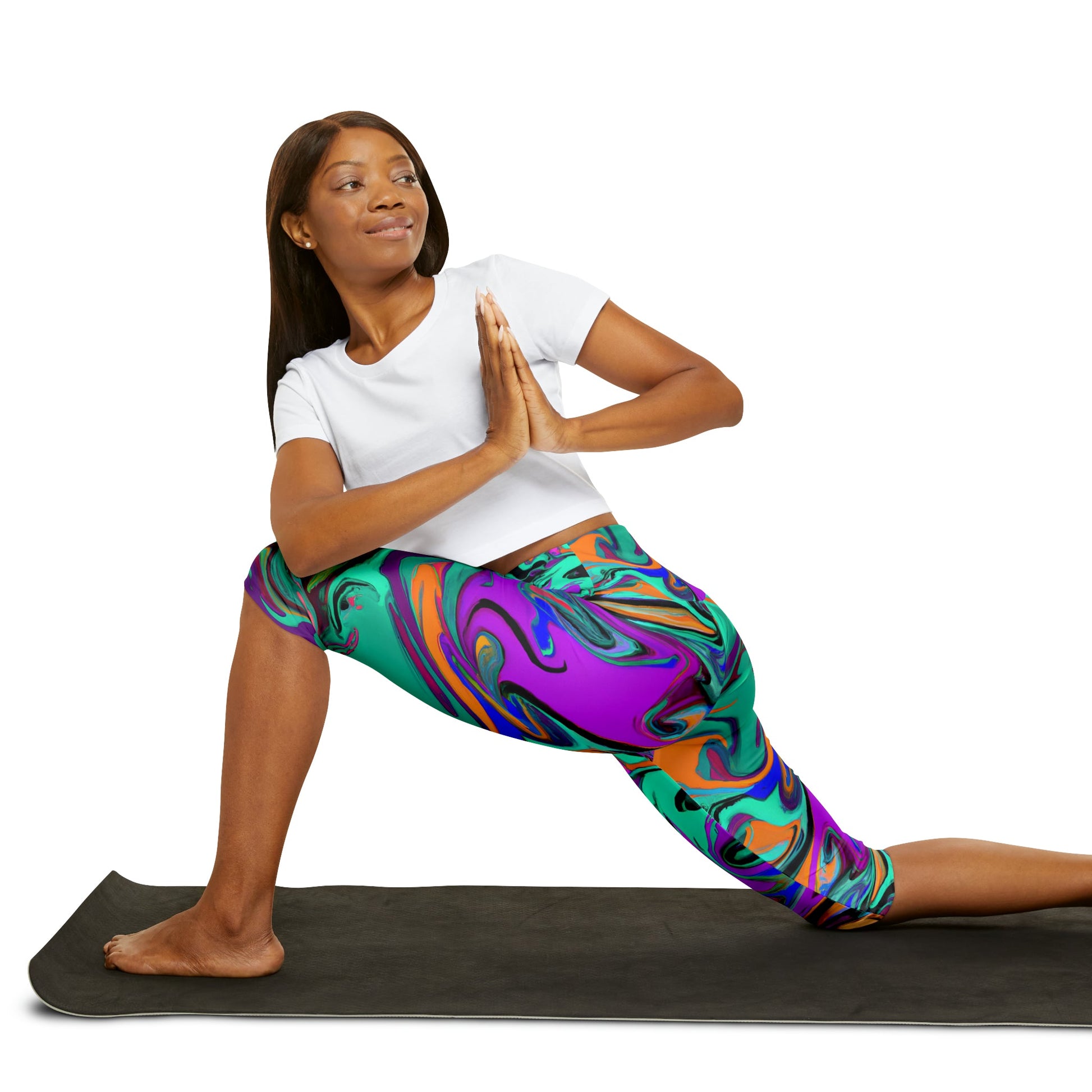 Women's Acidic Yoga Capri Leggings - Yoga Capri Leggings - Taigora Activewear