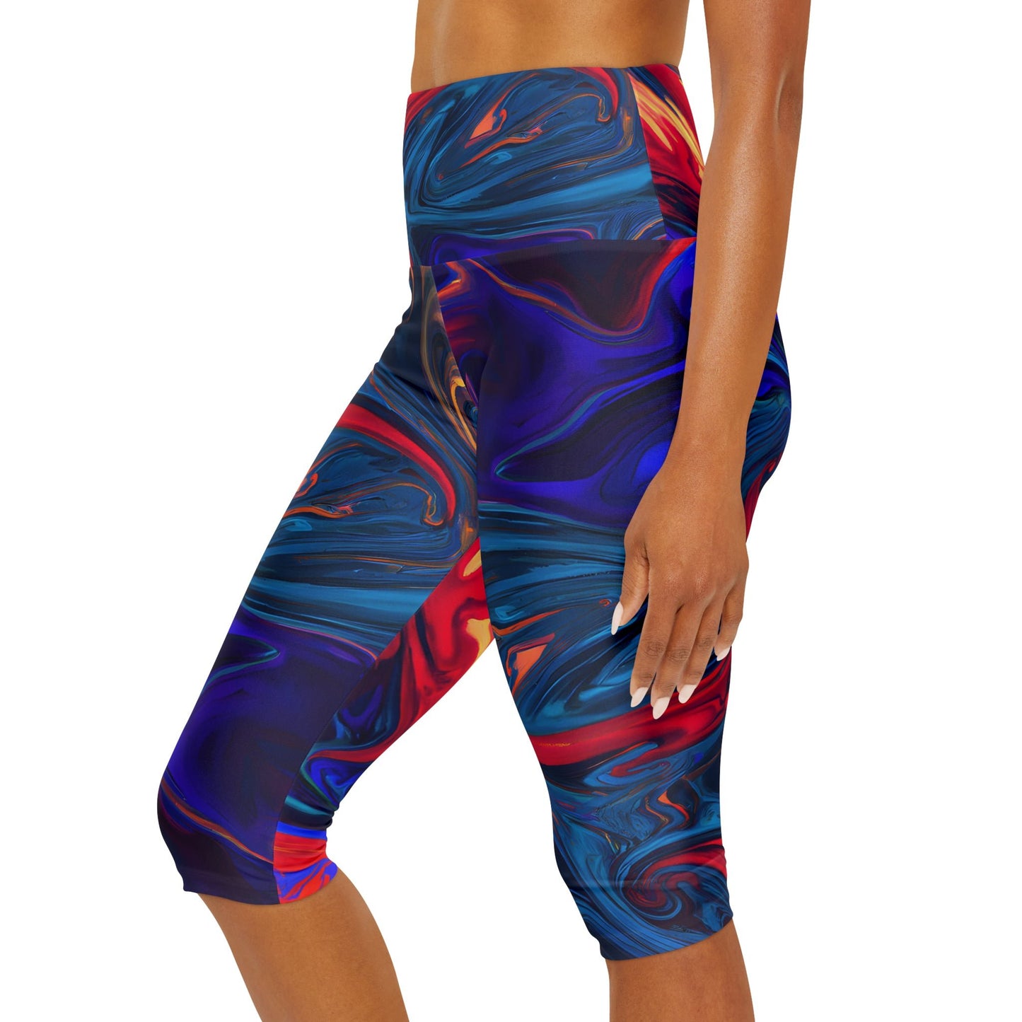 Women's Fluorescent Yoga Capri Leggings - Yoga Capri Leggings - Taigora Activewear