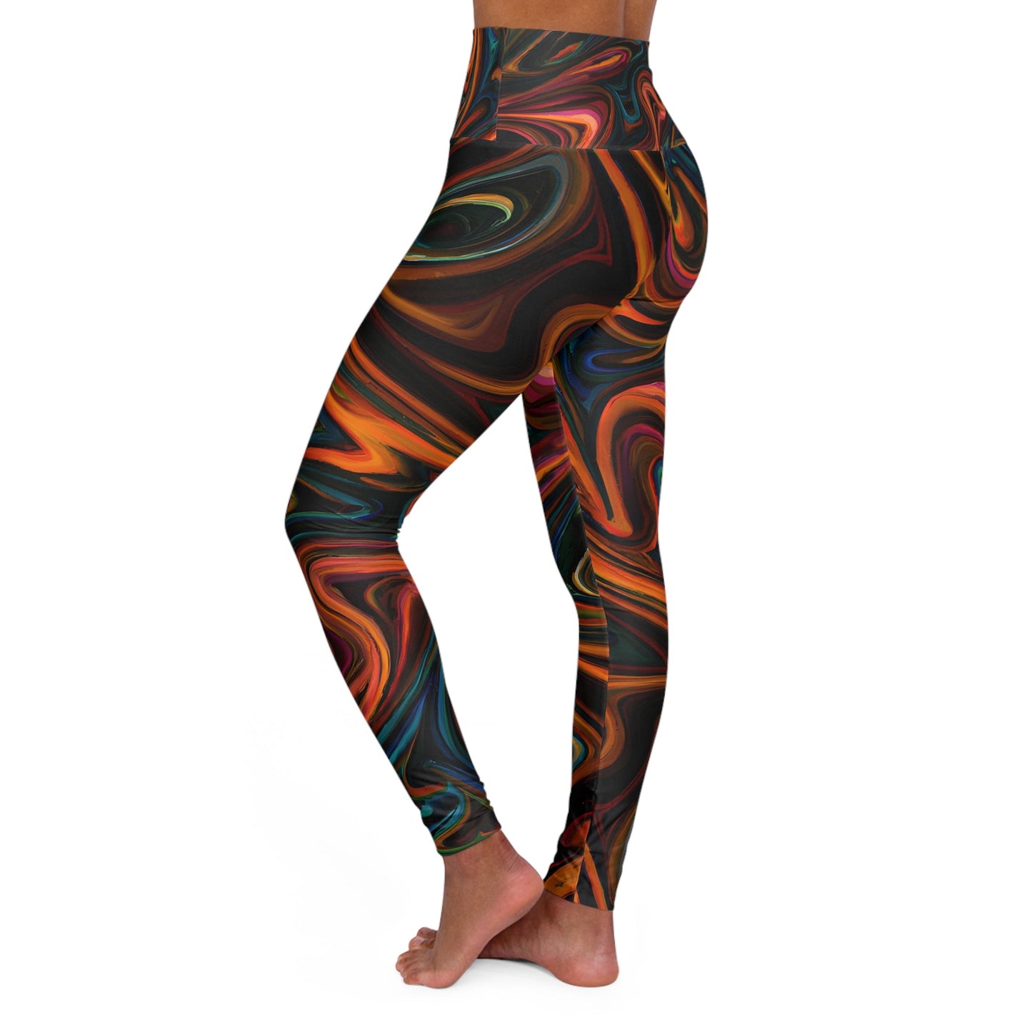 Women's Glowing High Waisted Yoga Leggings - Yoga Leggings - Taigora Activewear