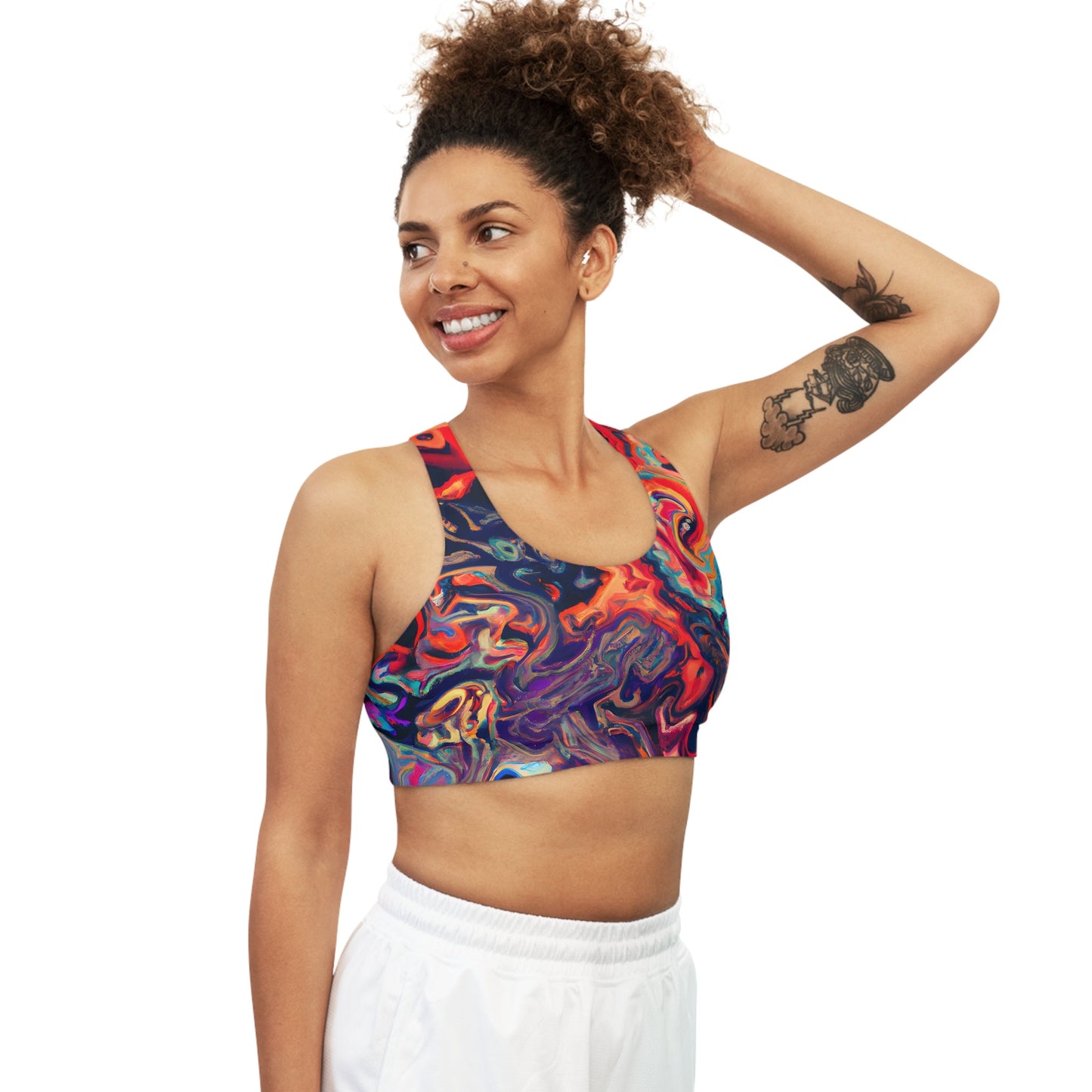 Women's Hallucinogenic Seamless Sports Bra - Sports Bras - Taigora Activewear