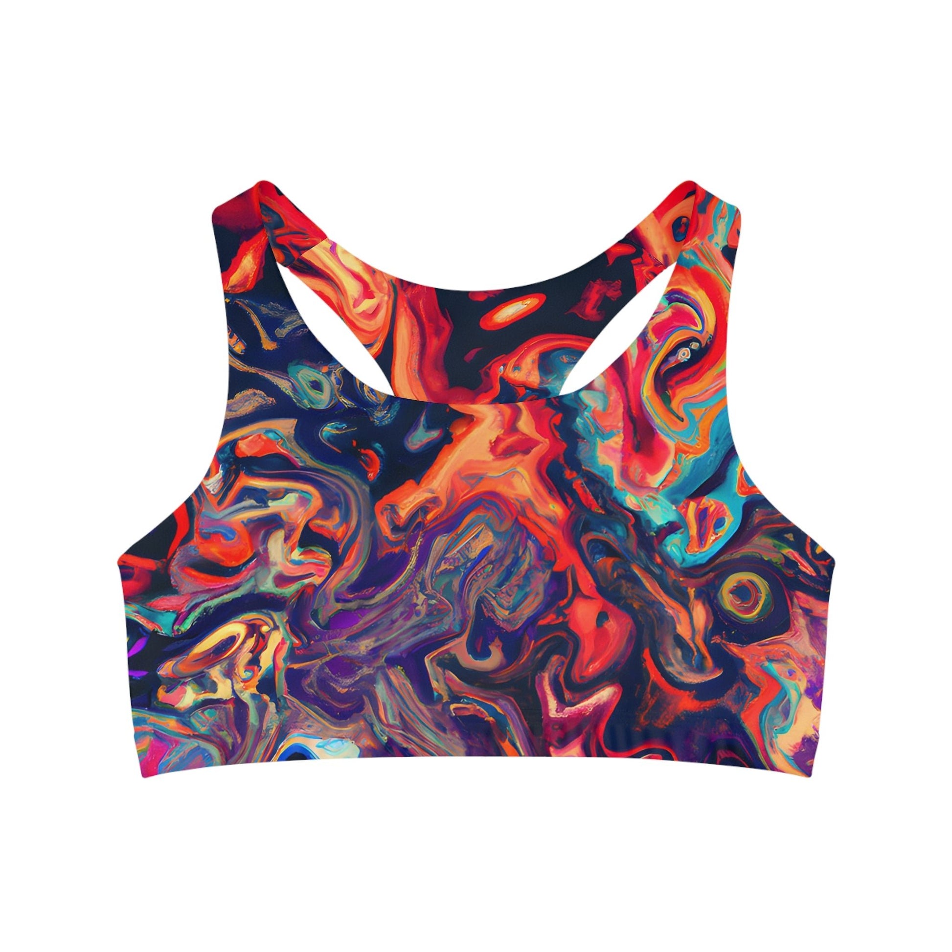 Women's Hallucinogenic Seamless Sports Bra - Sports Bras - Taigora Activewear