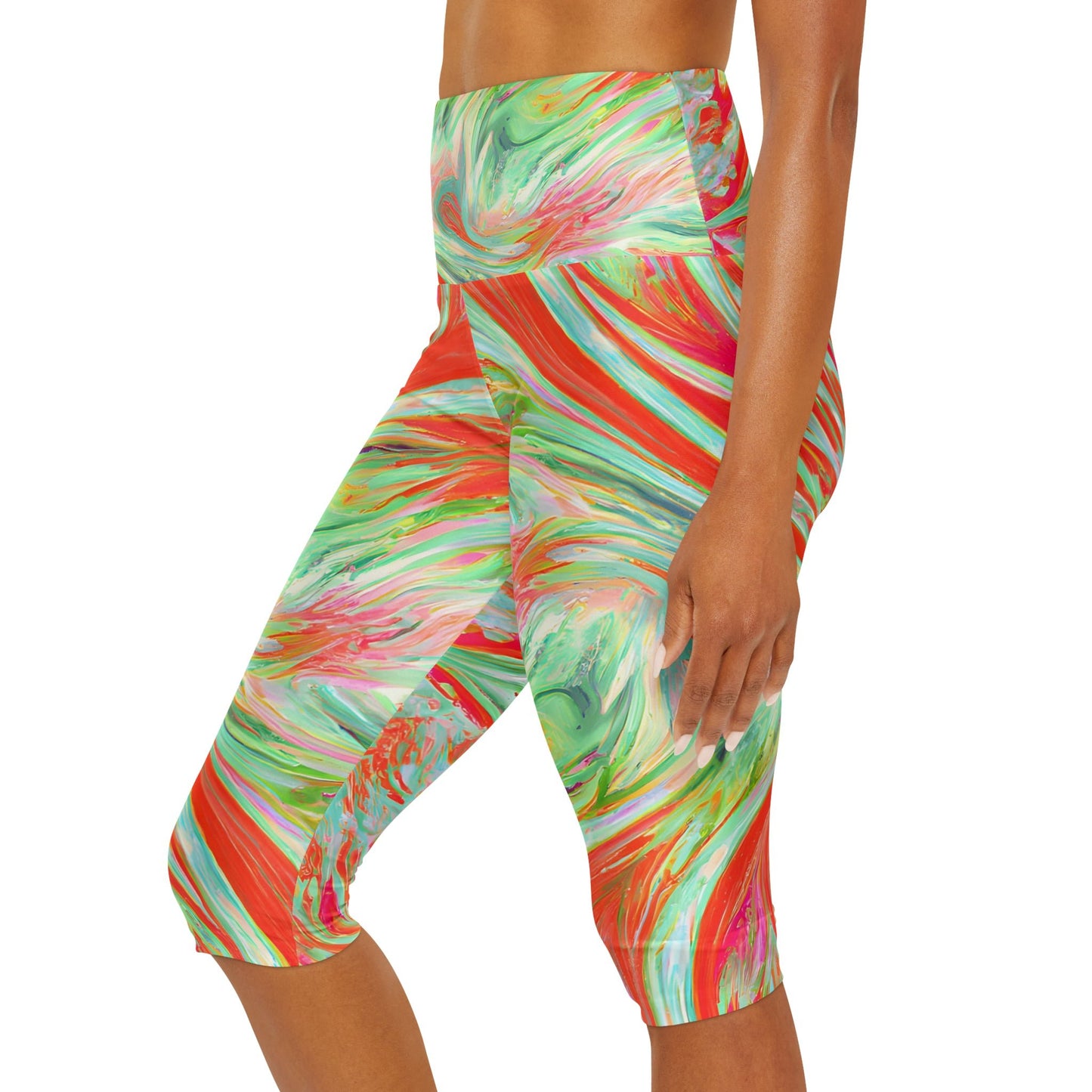 Women's Harmonic Soft Yoga Capri Leggings - Yoga Capri Leggings - Taigora Activewear