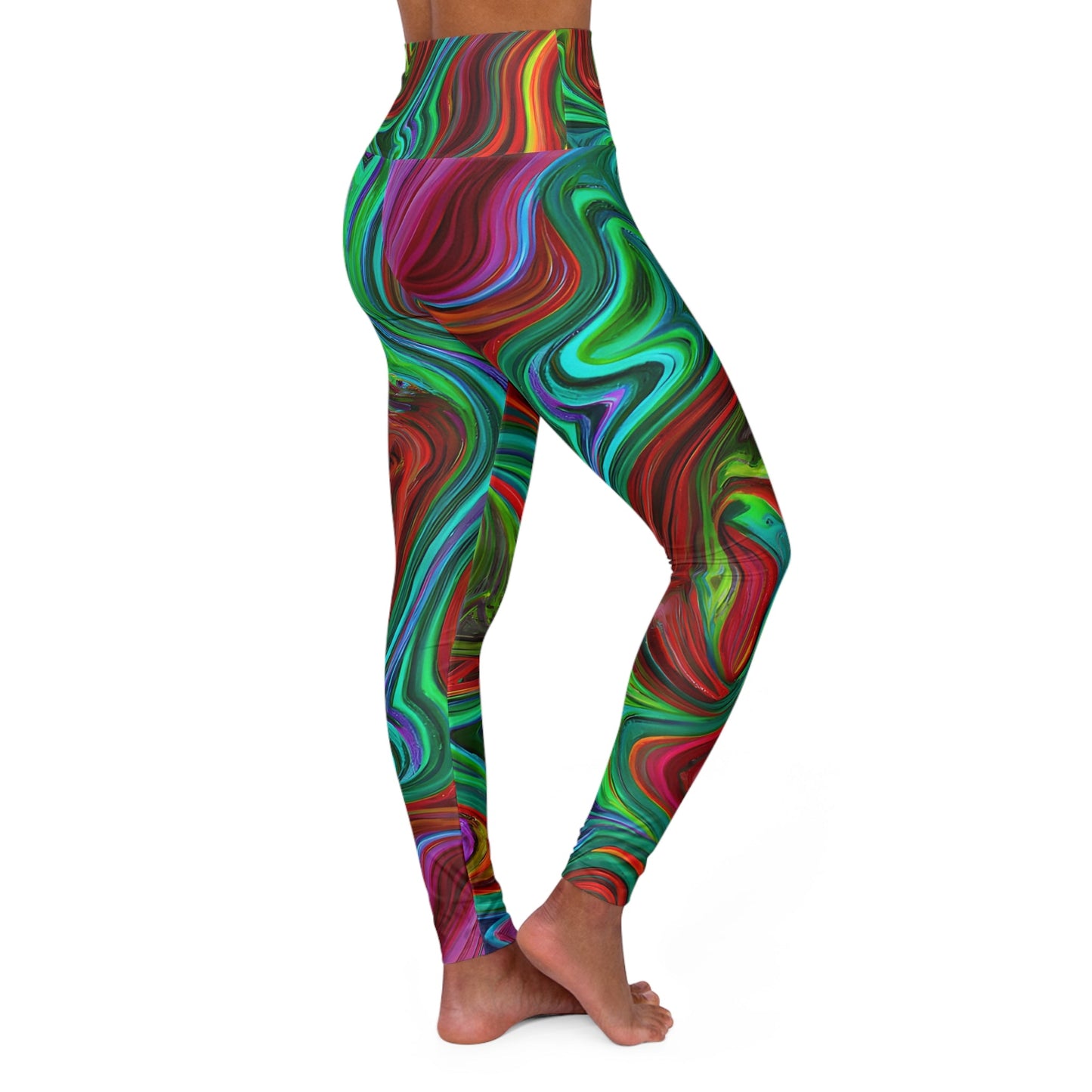 Women's Iridescent High Waisted Yoga Leggings - Yoga Leggings - Taigora Activewear