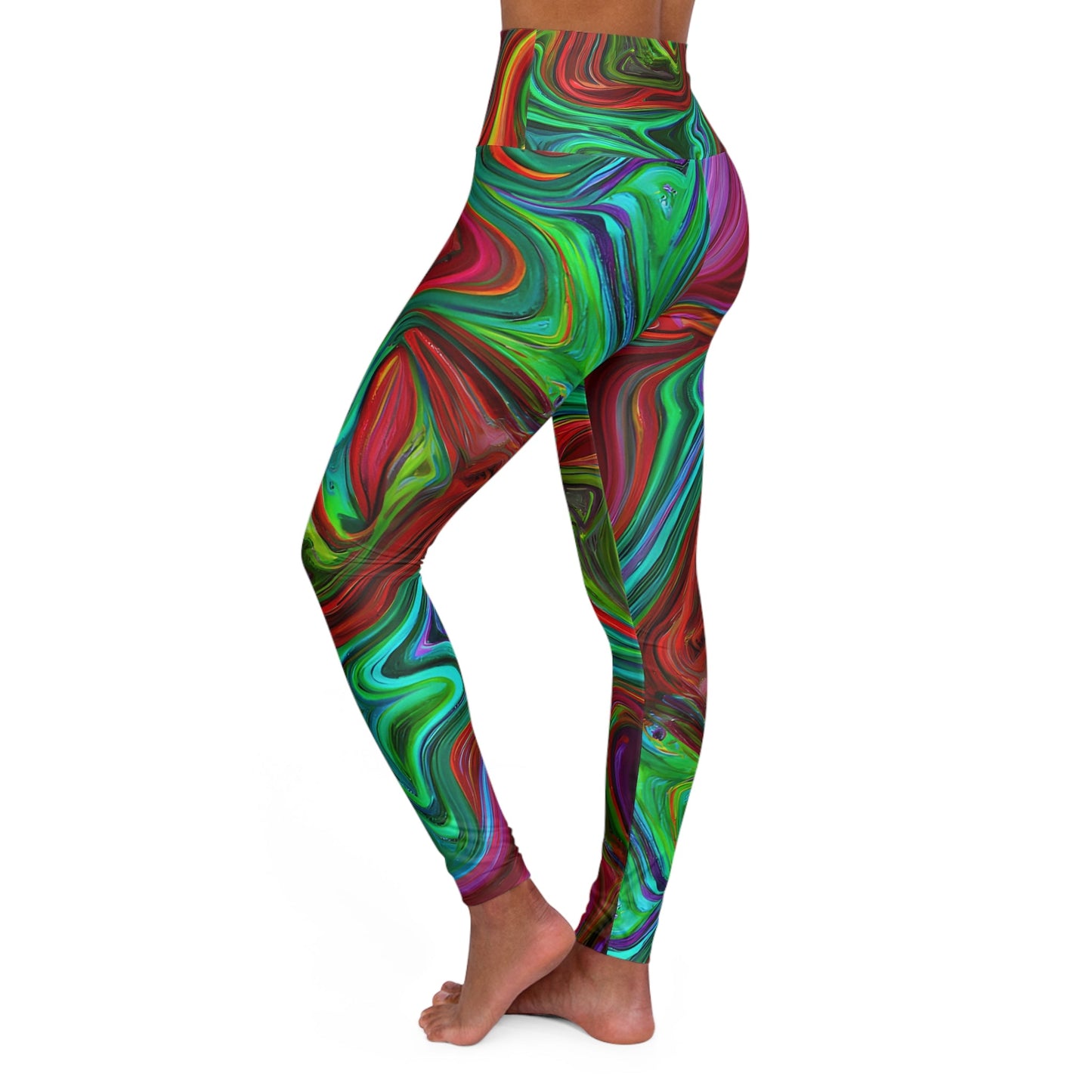 Women's Iridescent High Waisted Yoga Leggings - Yoga Leggings - Taigora Activewear