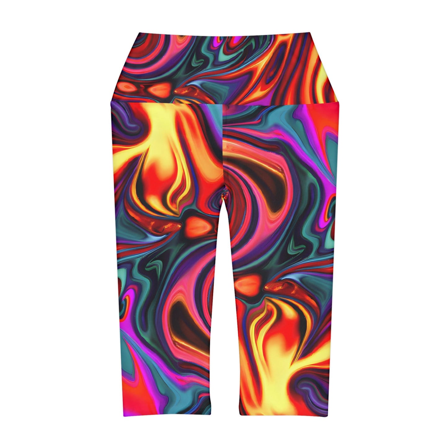 Women's Reverberating Yoga Capri Leggings - Yoga Capri Leggings - Taigora Activewear