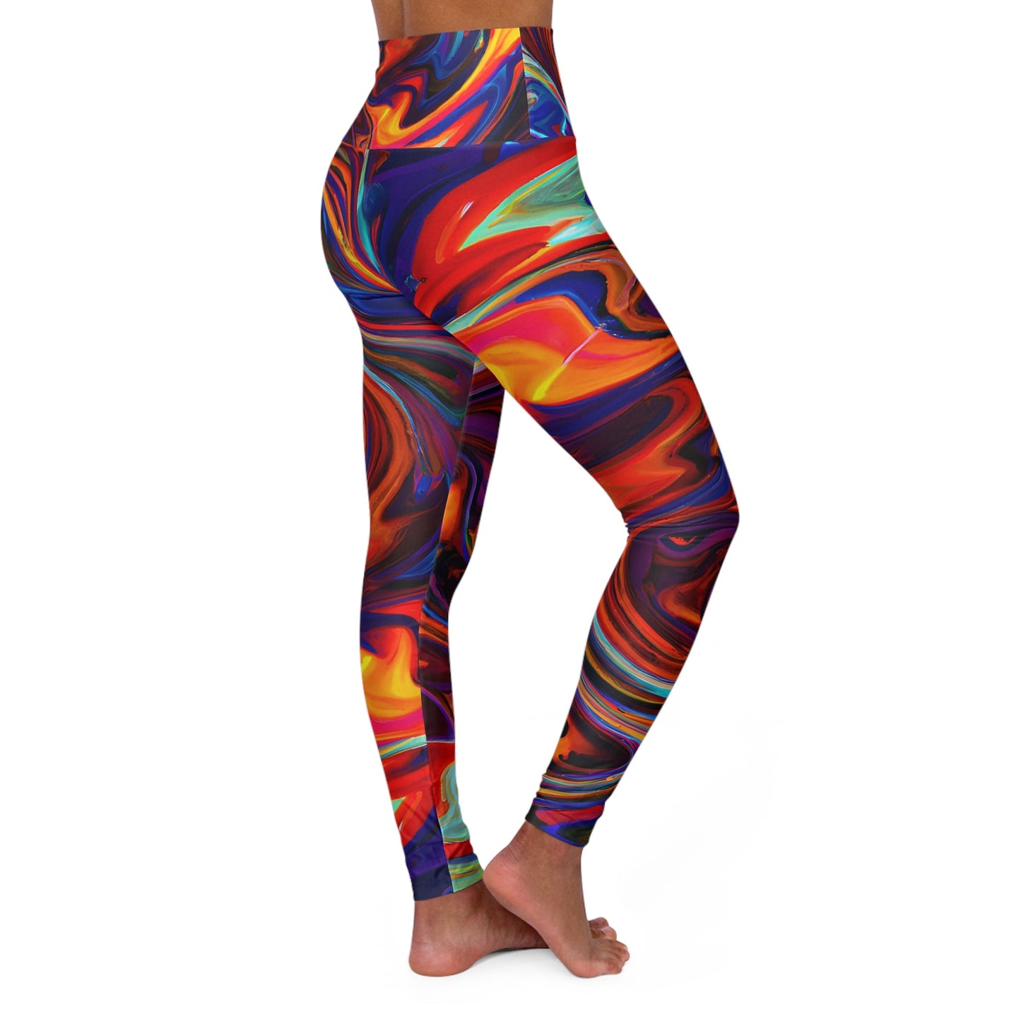 Women's Undulating High Waisted Yoga Leggings - Yoga Leggings - Taigora Activewear