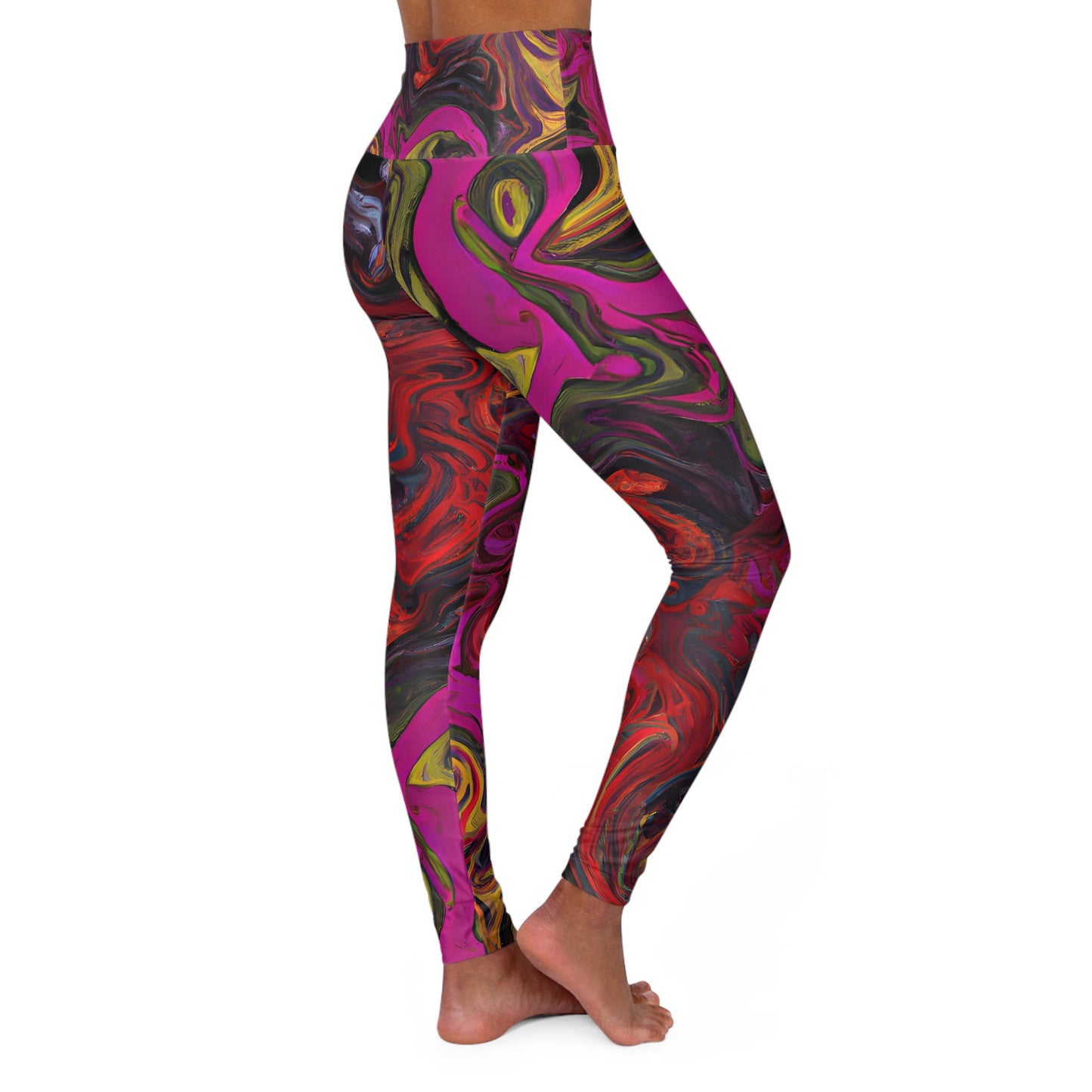 Women's Undulating High Waisted Yoga Leggings - Yoga Leggings - Taigora Activewear