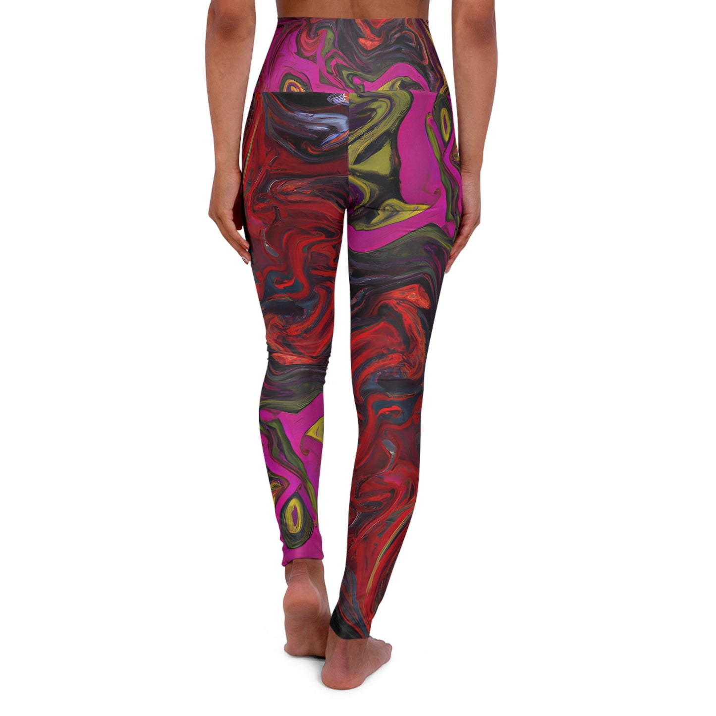 Women's Undulating High Waisted Yoga Leggings - Yoga Leggings - Taigora Activewear