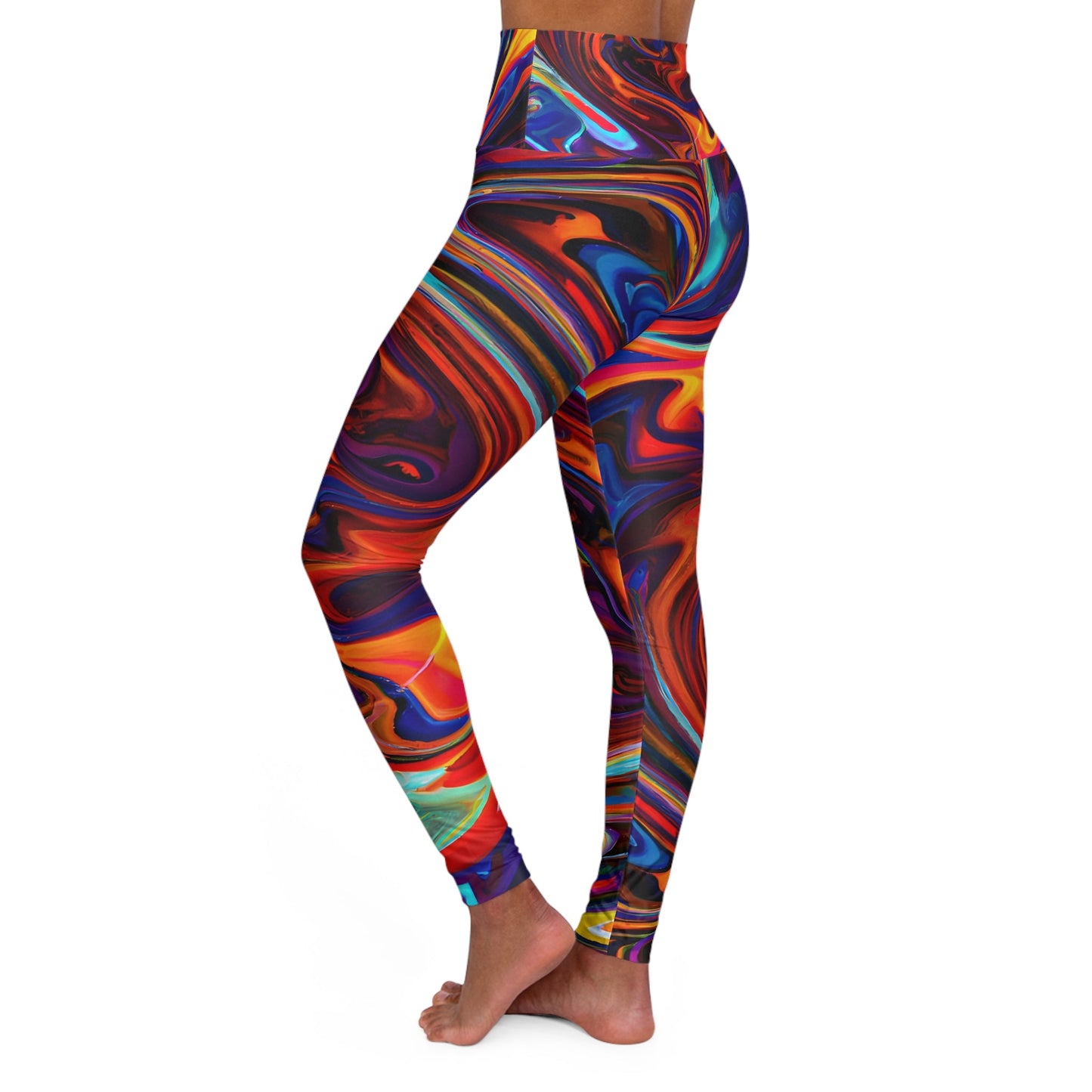 Women's Undulating High Waisted Yoga Leggings - Yoga Leggings - Taigora Activewear