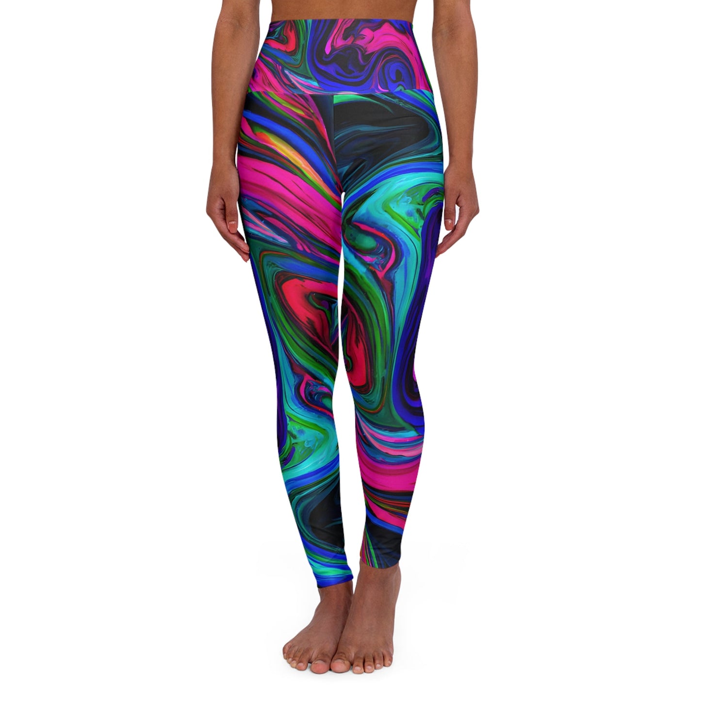 Women's Visual High Waisted Yoga Leggings - Yoga Leggings - Taigora Activewear