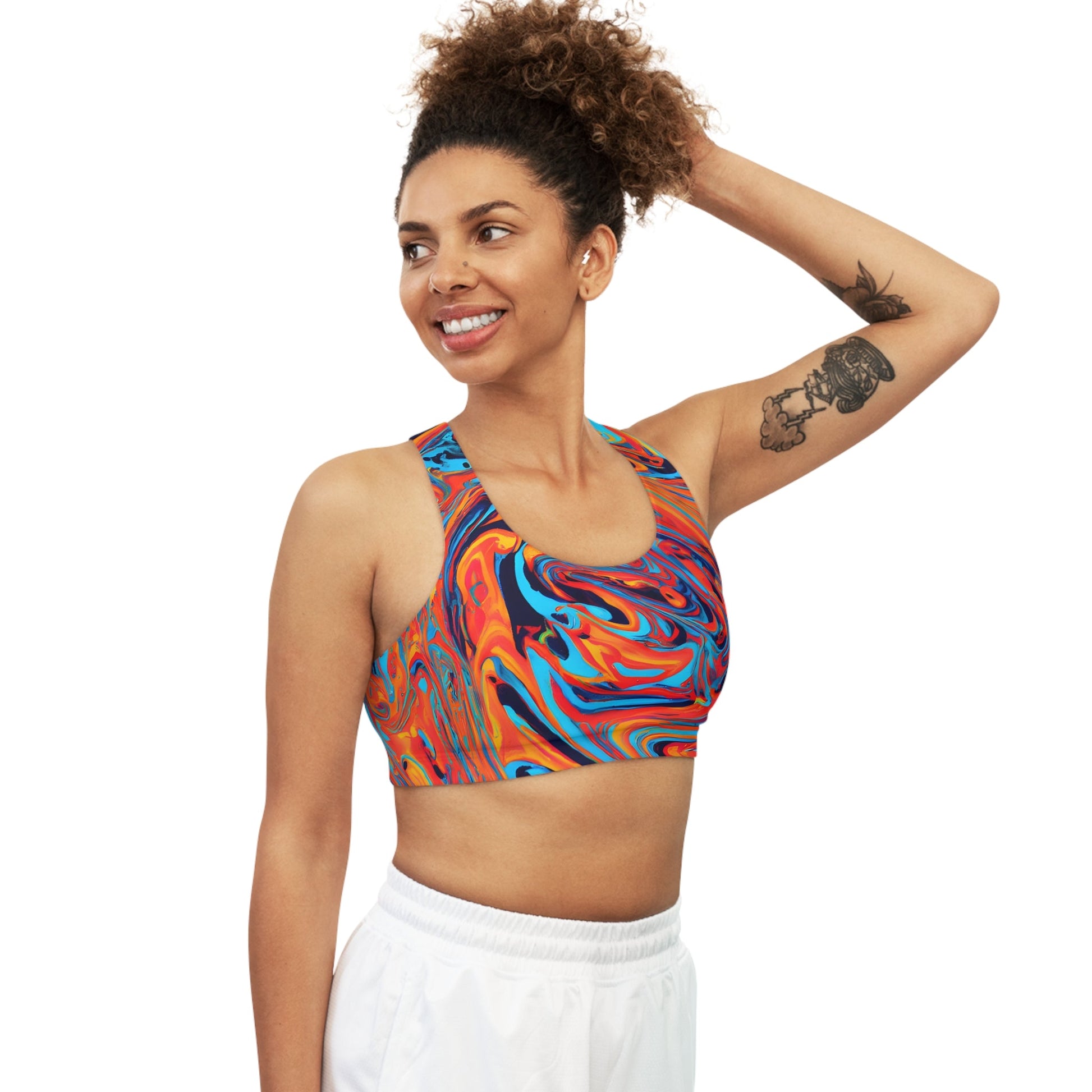 Women's Zigzag Seamless Sports Bra - Seamless Sports Bras - Taigora Activewear